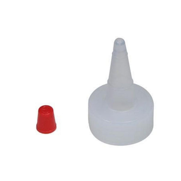 Natural Dispensing Yorker Spout No Hole Red Tip Caps - Bottle Cap Size: 24-410