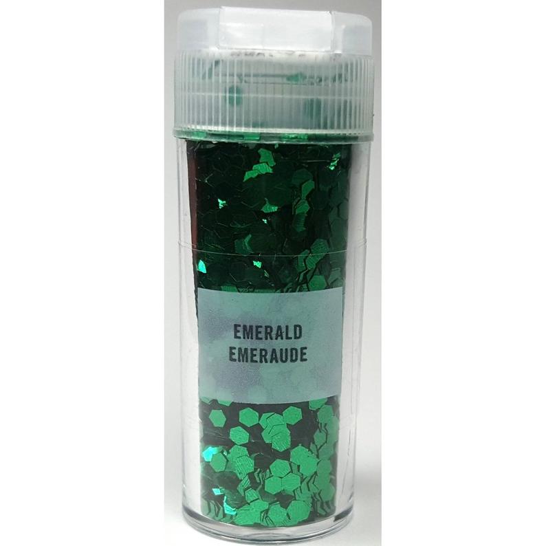 Martha Stewart Crafts™ EMERALD Hexagon Shape Glitter