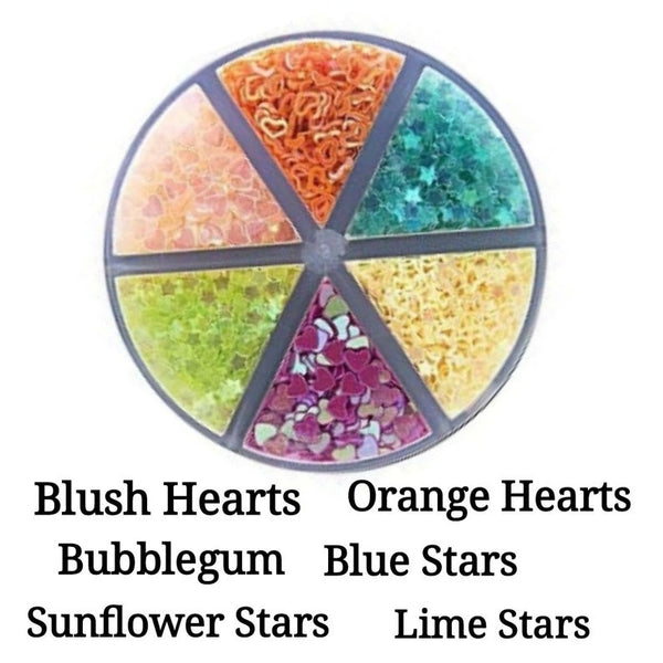 Darice™ HEARTS STARS Caddy Glitter