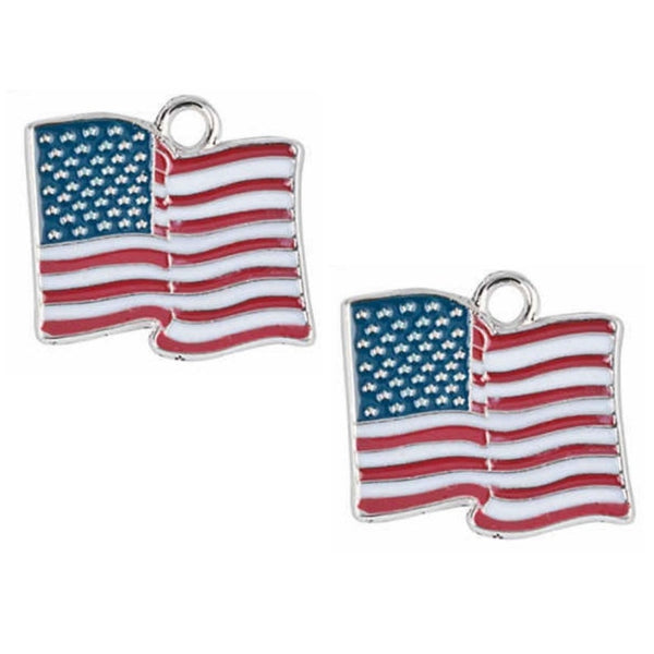 USA Flag Jewelry Bracelet Necklace Charms