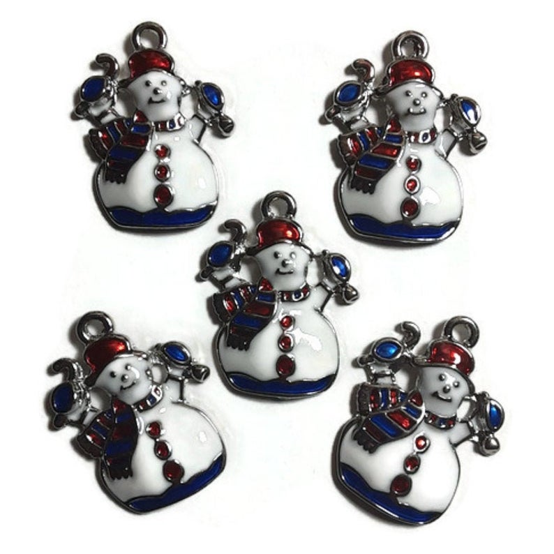 Snowman Scarf Jewelry Bracelet Necklace Charms