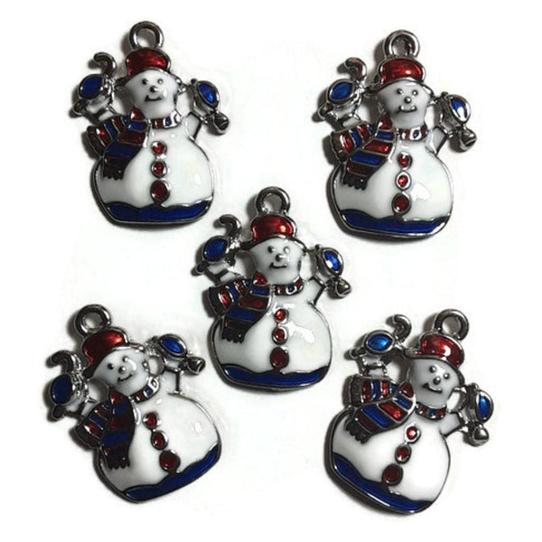 Snowman Scarf Jewelry Bracelet Necklace Charms