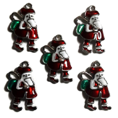 Santa with Sack Red Jewelry Bracelet Necklace Charms