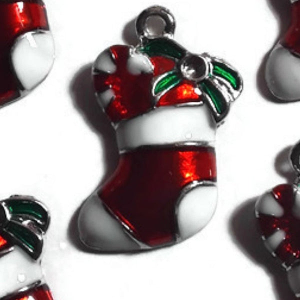 Christmas Stocking Jewelry Bracelet Necklace Charms