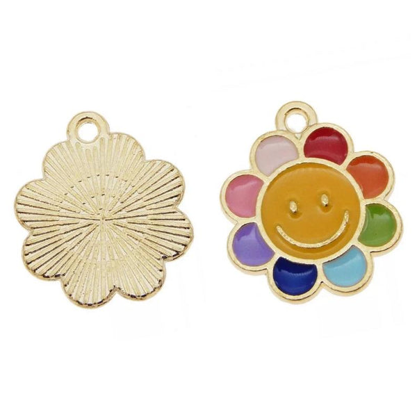 Daisy Smiley Face Jewelry Bracelet Necklace Charms