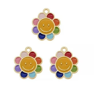 Daisy Smiley Face Jewelry Bracelet Necklace Charms