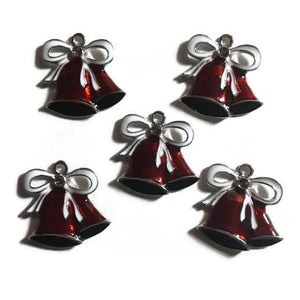 Christmas Red Bells Jewelry Bracelet Necklace Charms