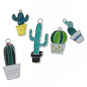 Assorted Cactus Plants Jewelry Bracelet Necklace Charms