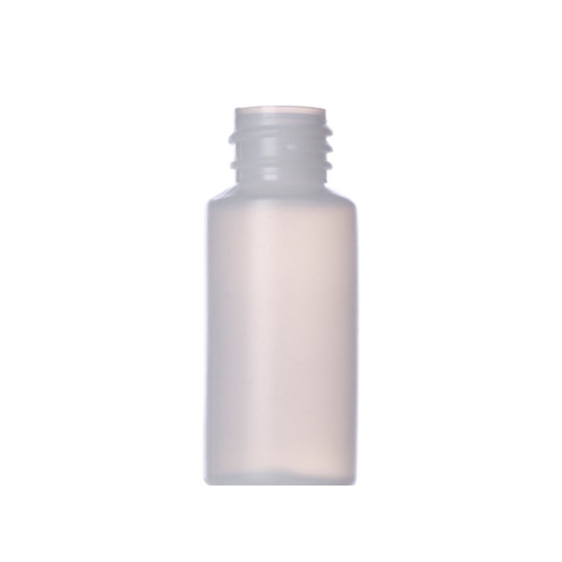 1oz Natural Cylinder Short Plastic Bottles - Set of 25