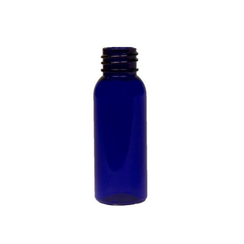 1oz Blue Slim Short PET Plastic Bottles - Set of 25