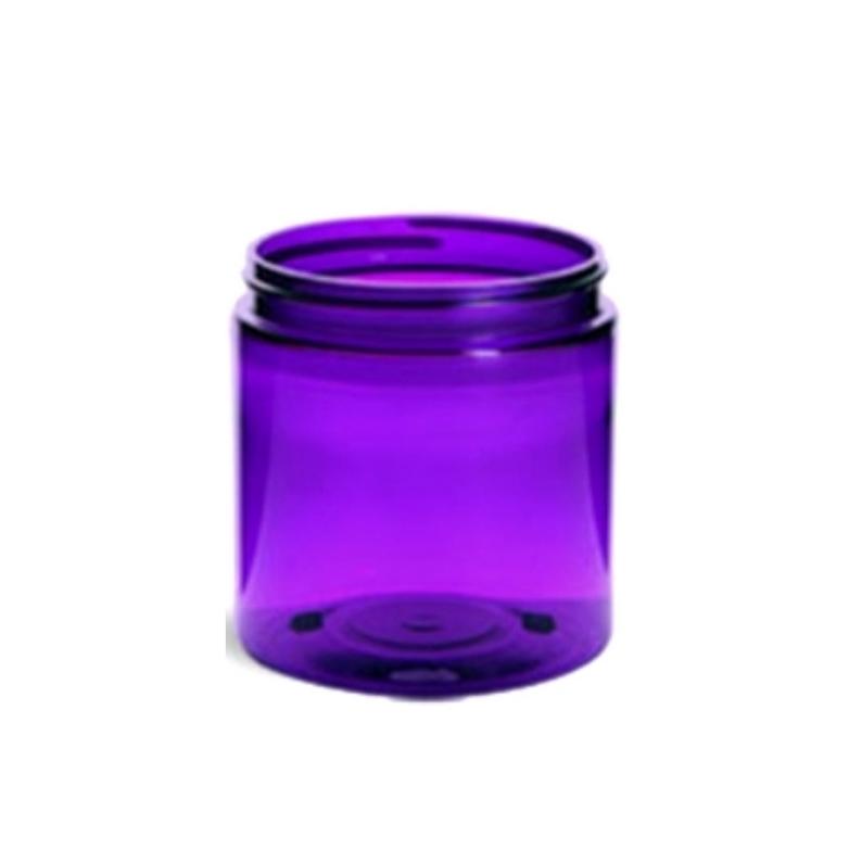 8oz Purple Clear PET Single Wall Plastic Jars - Set of 25