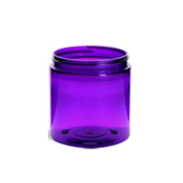 8oz Purple Clear PET Single Wall Plastic Jars - Set of 25