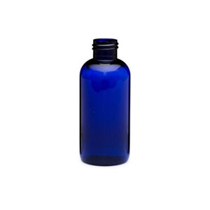 4oz Blue Boston Round PET Plastic Bottles - Set of 25