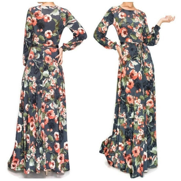 3 Dresses Bundle Deal ~ Classic Bell Long Sleeve Maxi Dress ~ Size: LARGE