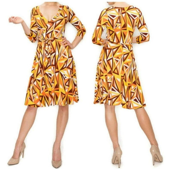 3 Dresses Bundle Deal ~ Faux Wrap Knee Length Dress ~ Size: MEDIUM