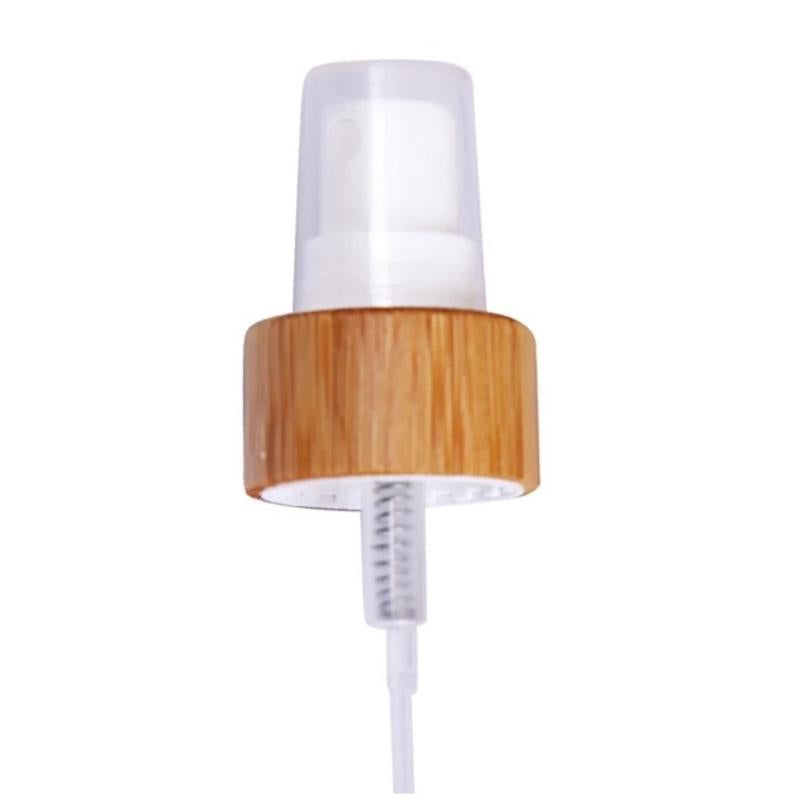 Light Brown Wood White Fine Mist Spray Caps - Bottle Cap Size: 24-410 ~ Set of 25