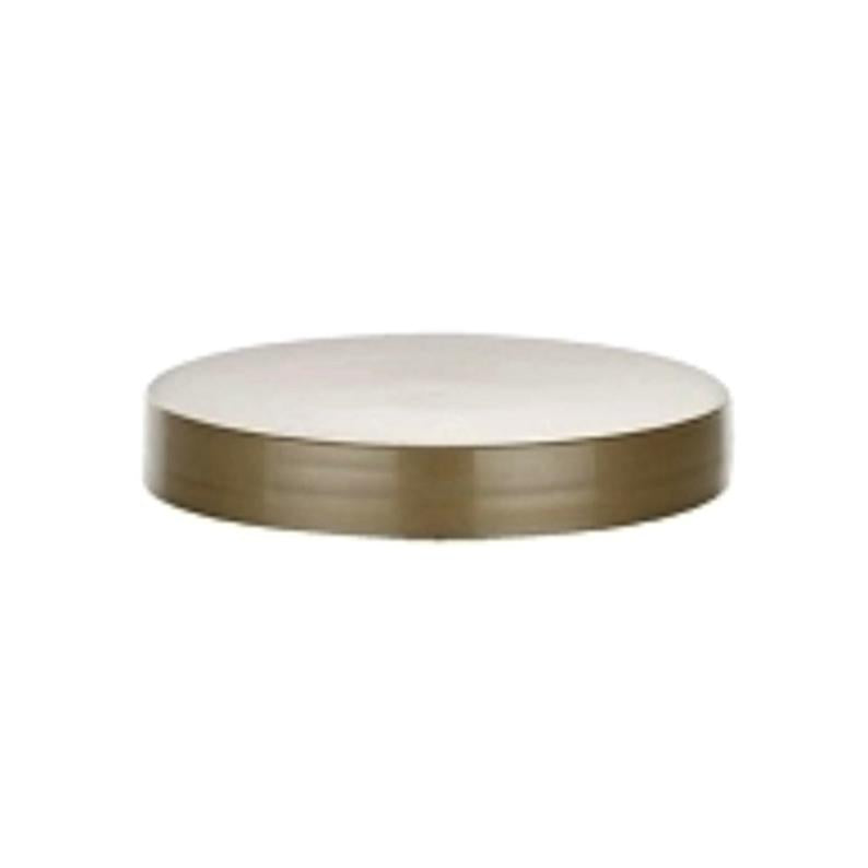 8oz Champagne Gold Unlined Jar Caps - Cap Size: 70-400 - Set of 25