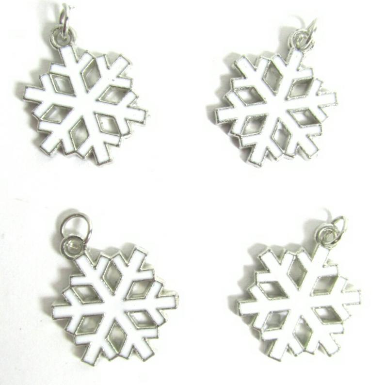 Winter White Snowflake Charms