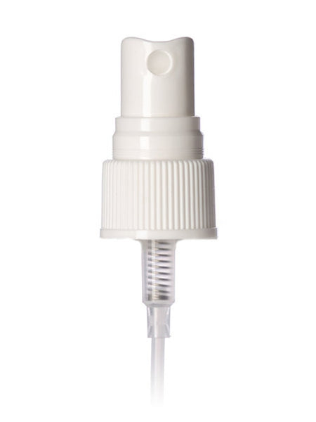 White Ribbed Fine Mist Spray Caps - Bottle Cap Size: 20-410