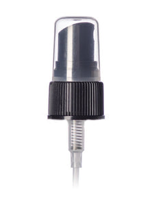 Black Ribbed Fine Mist Spray Caps - Bottle Cap Size: 24-410