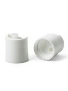 White Disc Dispensing Caps - Bottle Cap Size: 24-410 - Set of 25