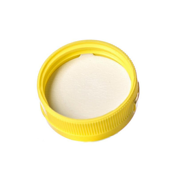 Yellow Flip Dispensing Caps - Bottle Cap Size: 38-400 - Set of 25