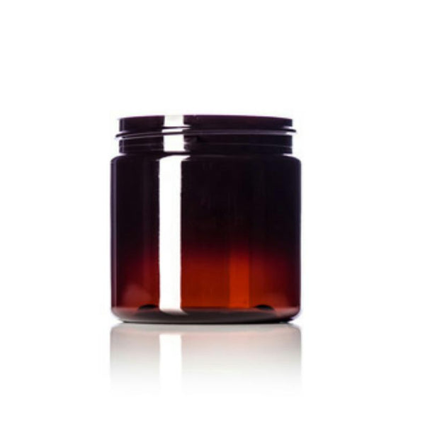 4oz Amber PET Single Wall Plastic Jars - Set of 25