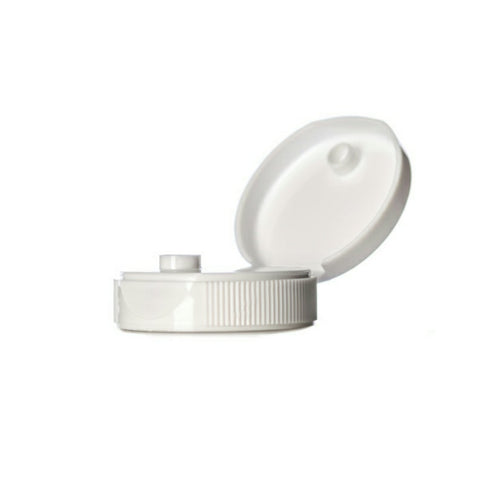 White Flip Dispensing Caps with Pressure Sensitive Liner - Bottle Cap Size: 38-400 - Set of 25