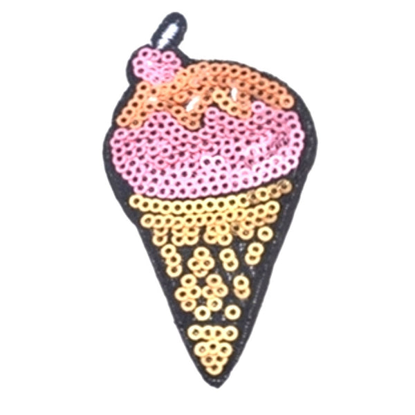 Pineapple Banana Ice Cream Cone Sequins Iron-On Patches