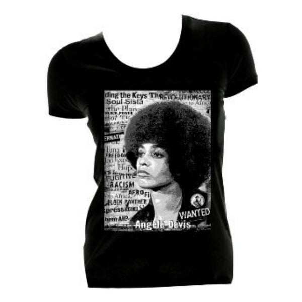 Angela Davis Black Panther Fitted Crew Neck Tshirt