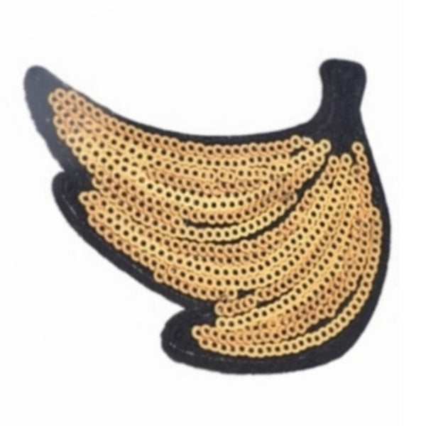 Pineapple Banana Ice Cream Cone Sequins Iron-On Patches