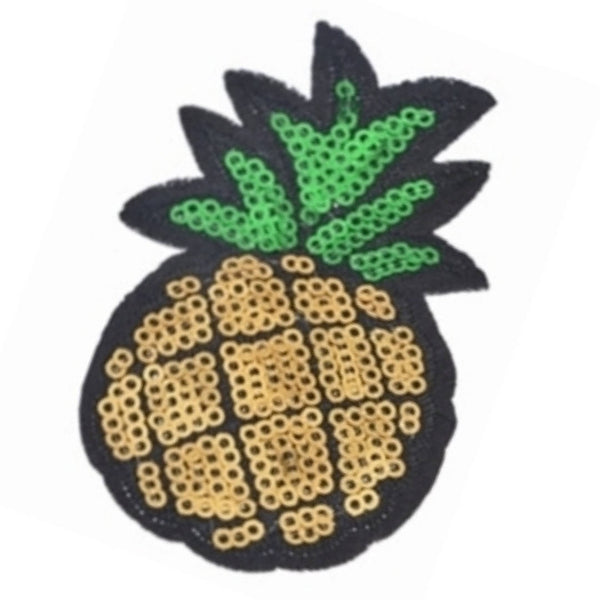 Pineapple Banana Ice Cream Cone Sequins Iron-On Patches