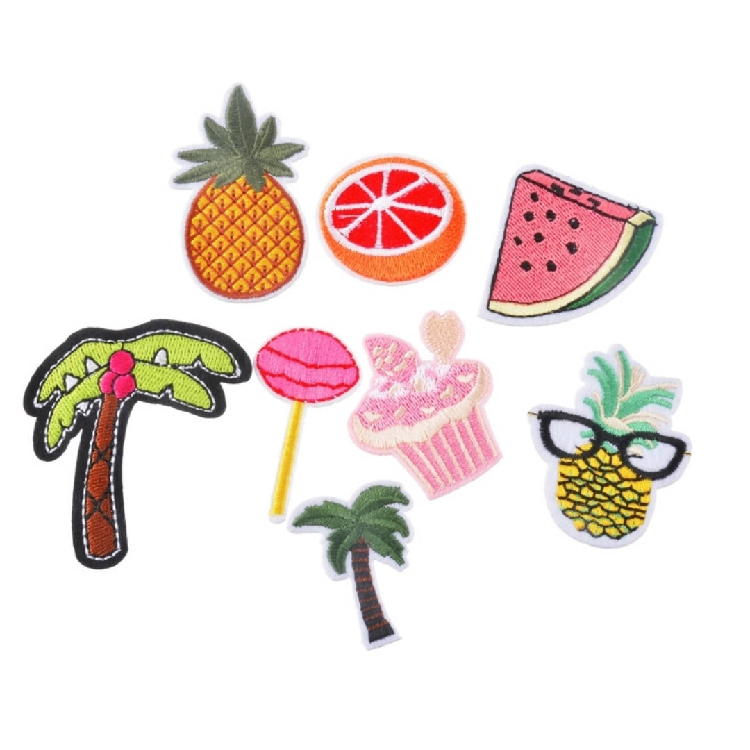 Palm Trees Cupcake Watermelon Lollipop Pineapple Orange Iron-On Patches