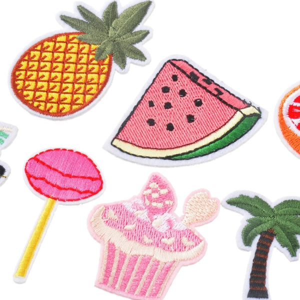 Palm Trees Cupcake Watermelon Lollipop Pineapple Orange Iron-On Patches