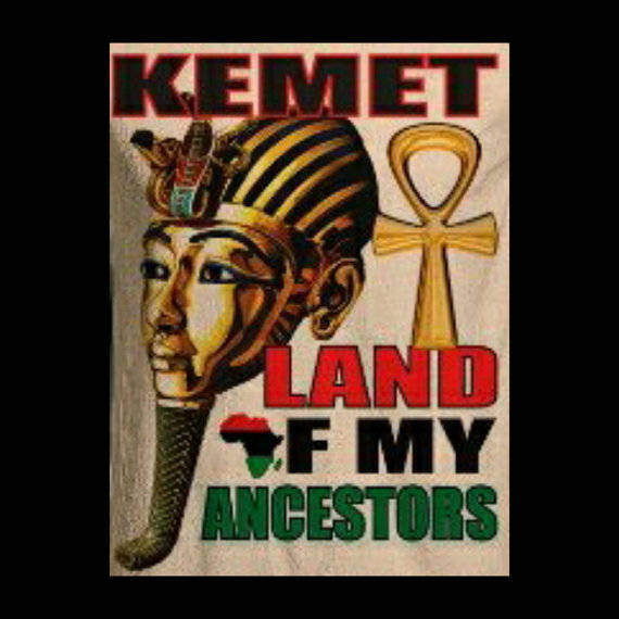 KEMET Land of My Ancestors  Khaki Crew Neck Unisex Tshirt