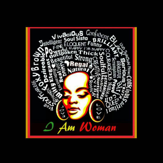 I Am Woman Black Crew Neck Unisex Tshirt