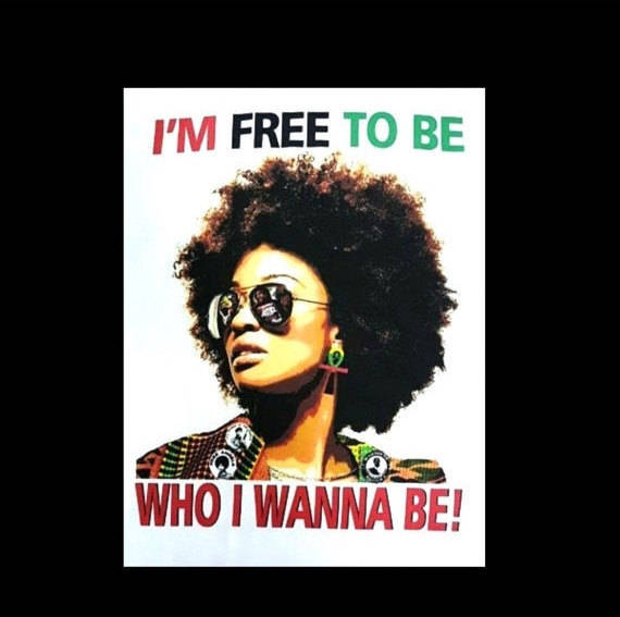 I am Free to Be Who I Wanna Be Fitted White V Neck Tshirt