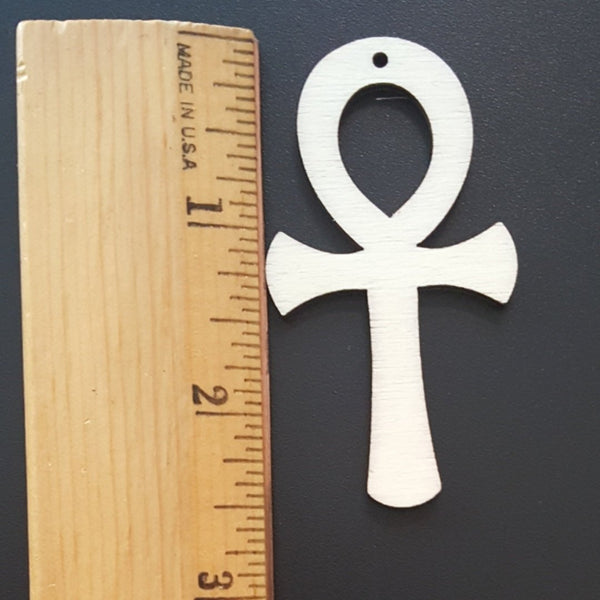 ANKH Unfinished Ready to Decorate Natural Wood Cutout