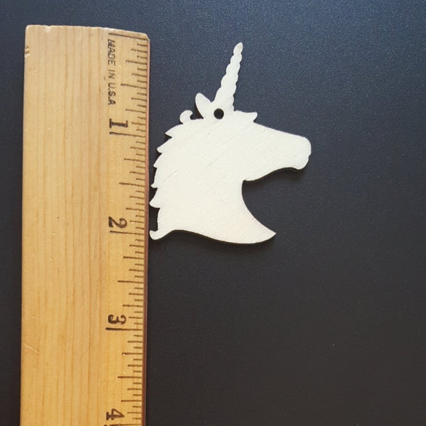 UNICORN HEAD Unfinished Ready to Decorate Natural Wood Cutout