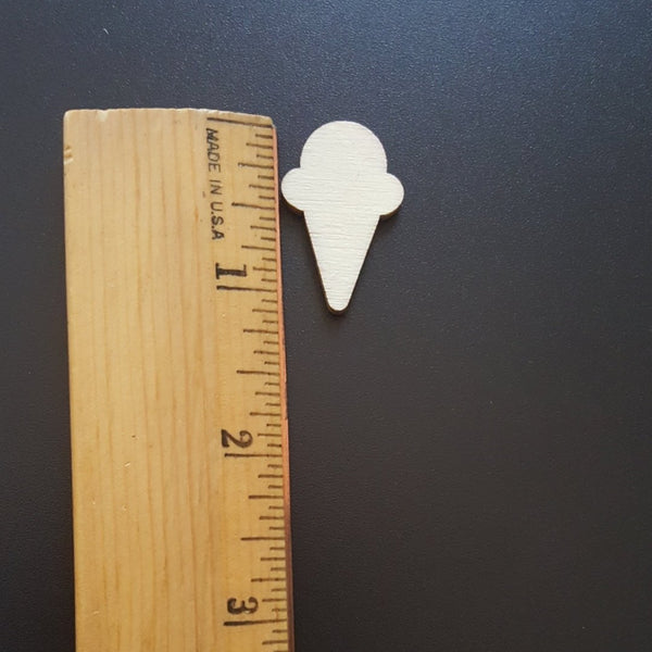 ICE CREAM CONE Unfinished Ready to Decorate Natural Wood Cutout