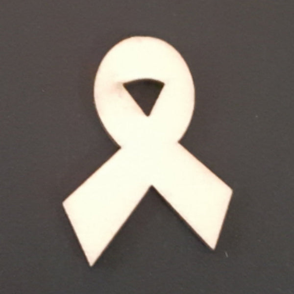 AWARENESS RIBBON Unfinished Ready to Decorate Natural Wood Cutout