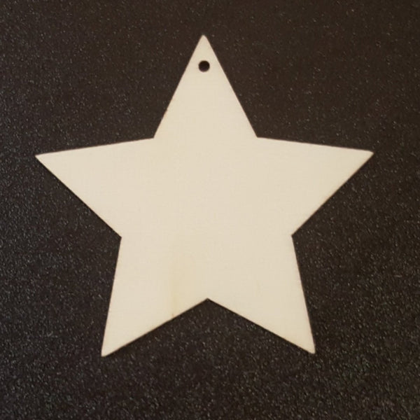 STAR Unfinished Ready to Decorate Natural Wood Cutout