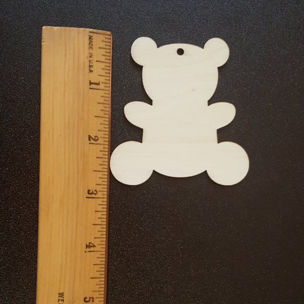 TEDDY BEAR Unfinished Ready to Decorate Natural Wood Cutout