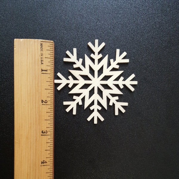 SNOWFLAKE Unfinished Ready to Decorate Natural Wood Cutout