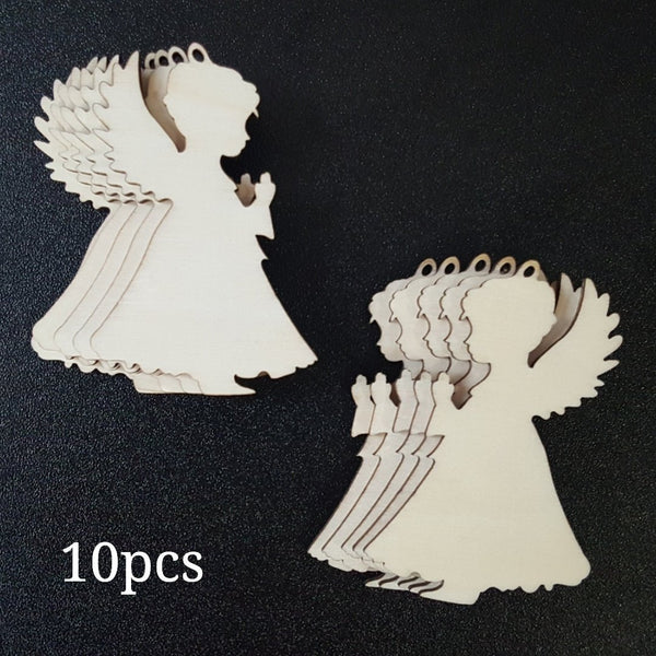 CHRISTMAS ANGEL Unfinished Ready to Decorate Natural Wood Cutout