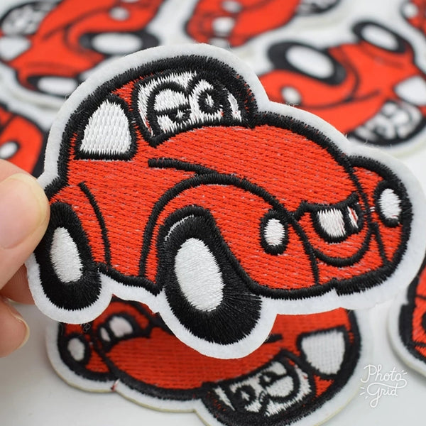 Red Bettle Car Iron-On Patch