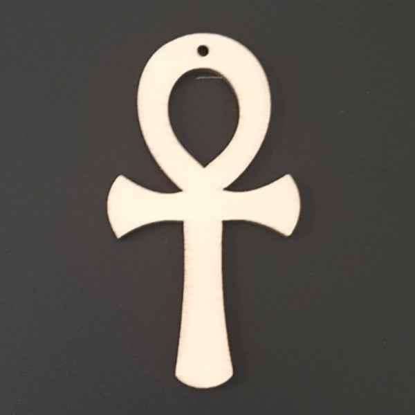 ANKH Unfinished Ready to Decorate Natural Wood Cutout