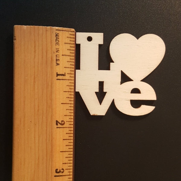 LOVE Unfinished Ready to Decorate Natural Wood Cutout