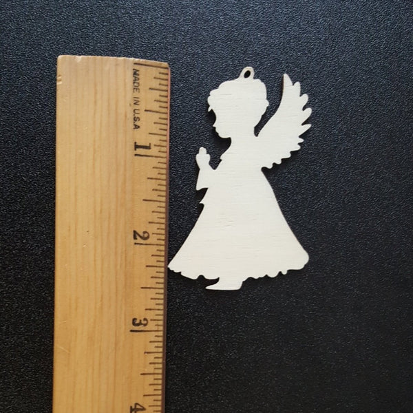 CHRISTMAS ANGEL Unfinished Ready to Decorate Natural Wood Cutout