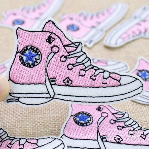 Pink Sneaker Iron-On Patch